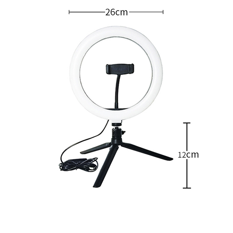 Wholesale 10 Inch 26cm LED Ring Light 5W Selfie Ring Lamp Makeup Studio Fill Light Live Broadcast Streaming Beauty Photography Photo Light
