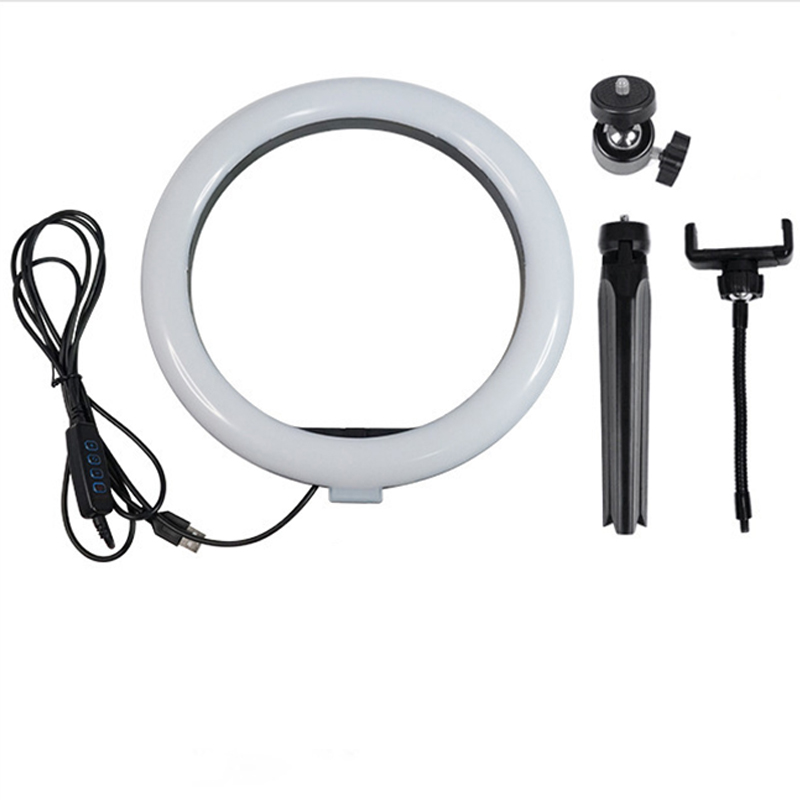 Wholesale 10 Inch 26cm LED Ring Light 5W Selfie Ring Lamp Makeup Studio Fill Light Live Broadcast Streaming Beauty Photography Photo Light