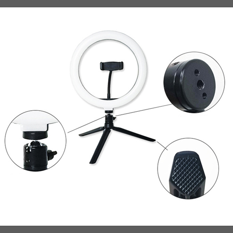 Wholesale 10 Inch 26cm LED Ring Light 5W Selfie Ring Lamp Makeup Studio Fill Light Live Broadcast Streaming Beauty Photography Photo Light